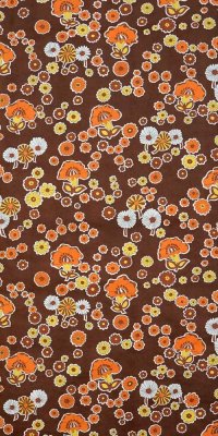 70er Blumen Tapete #0725A Muster/Bastelbogen
