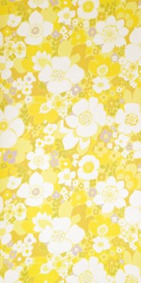 70er Blumen Tapete #0503L Muster/Bastelbogen