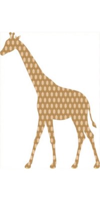vintage wallpaper giraffe  t009b