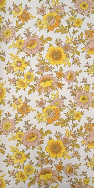 60s flower wallpaper #0912BL