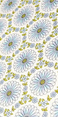 70er Blumen Tapete #1103 Muster/Bastelbogen