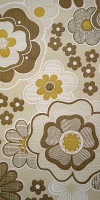 70er Blumen Tapete #1606 laufender Meter