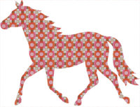 vintage wallpaper horse  t005c