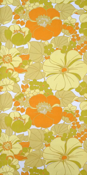 70s flower wallpaper #0822AL