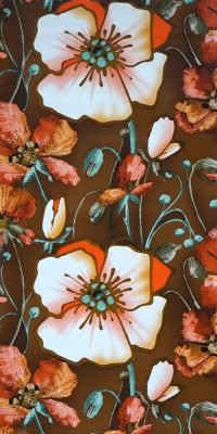 Vintage Blumen Tapete #1320 laufender Meter