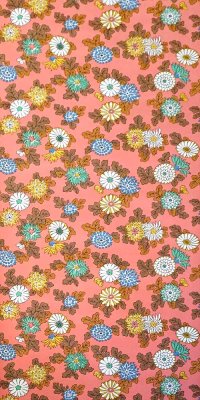 70er Blumen Tapete #0316AL Muster/Bastelbogen