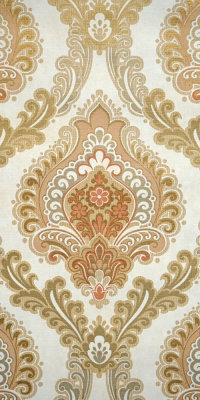 Vintage Barock Tapete mit Gold #0418CL Muster/Bastelbogen