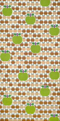 70er Apfel Tapete #1233 Muster/Bastelbogen