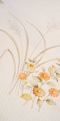 Vintage Blumen/Gräser Tapete #1323A Muster/Bastelbogen