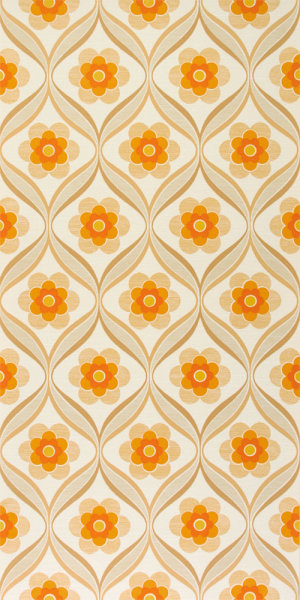 70s flower wallpaper #0804L