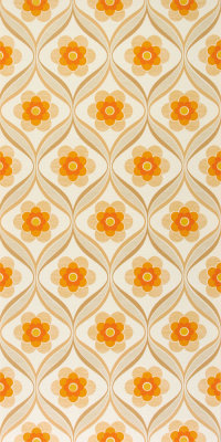 70s flower wallpaper #0804L