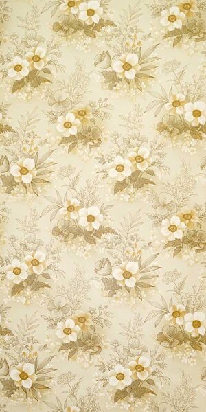80s flower wallpaper #1021L sample