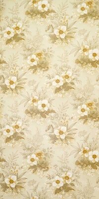 80er Blumen Tapete #1021L Muster/Bastelbogen