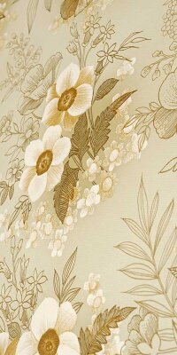 80s flower wallpaper #1021L sample